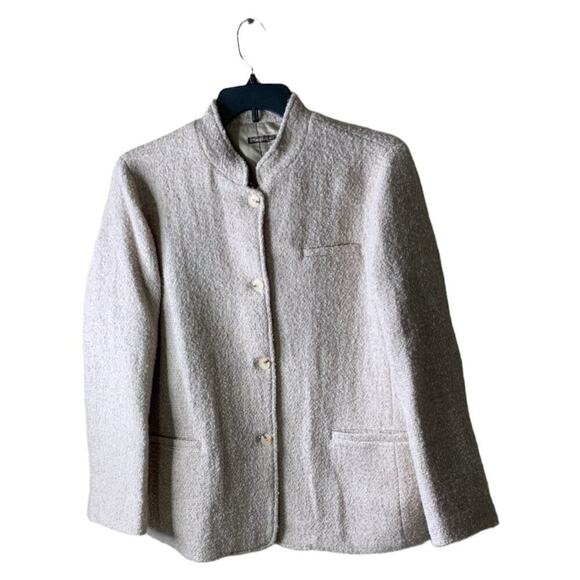 J. Mclaughlin Wool Blend Lined Jacket Womens Size XL Long Sleeve Button Textured - Picture 1 of 13